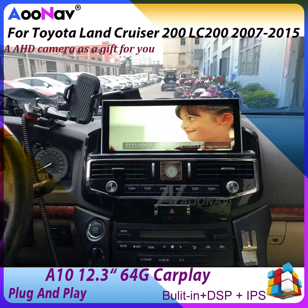 

Автомобильная магнитола с GPS Навигатором, Android 10,0, 12,3 дюйма, для TOYOTA LAND CRUISER 200, LC200, 2007-2015, автомобильный радиоприемник, мультимедийный плеер, г...