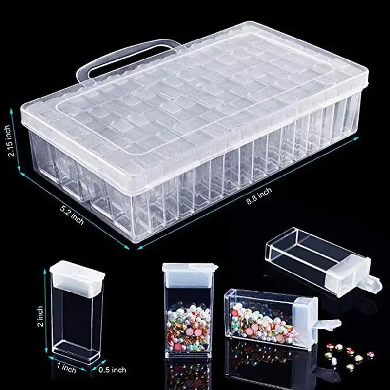 

285664pcs Diamond Painting Tools Accessories Beads Container Rhinestone Diamond Embroidery Stone Storage Convenience Box