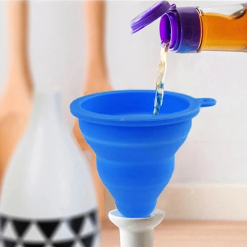 Складная мини-воронка из силикона складная кулинарные кухонные принадлежности |