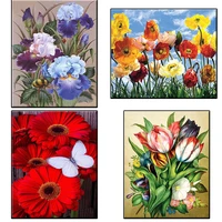 colorful flowers diamond painting 5d full new diamond embroidery 2021 butterflies flying cross stitch kit wall paintings arts