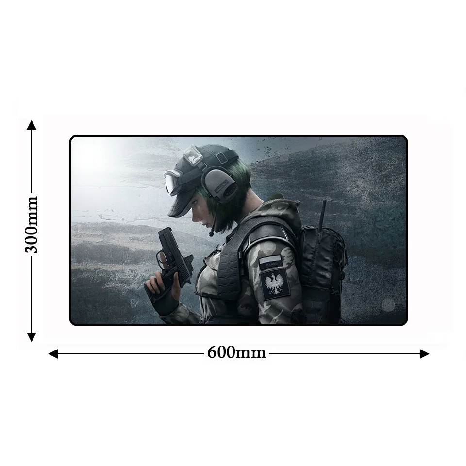 Большой нескользящий компьютерный коврик для мыши 600x300x2 мм с шестью сидениями