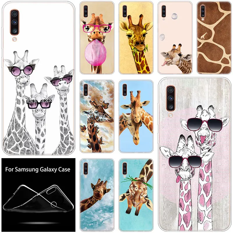Чехол с акварельным жирафом для Samsung Galaxy A90 A80 A70 A60 A50 A40 A30 A10 A20E A2CORE A9 A7 A8 A6 Plus 2018 A5