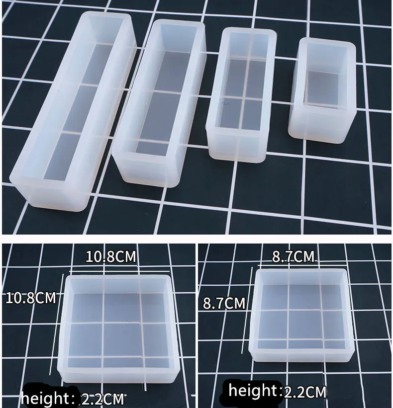 1 шт. Прямоугольник прозрачный силиконовые формы для изготовления ювелирных