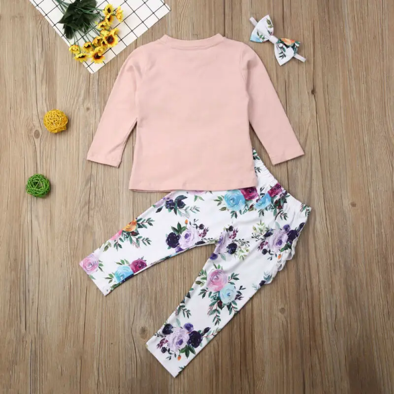 3 шт. детские футболки с длинным рукавом и оборками|Комплекты одежды для девочек| |