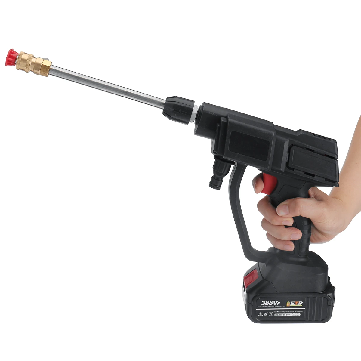 Цена Портативный беспроводной мойщик высокого давления для автомобиля, 600 Вт, 24 В, мойщик с водяным распылителем, пеногенератор для батареи Makita