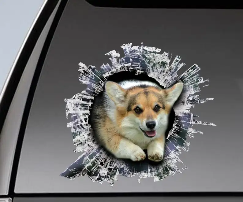 

2021 Corgi window decal, corgi window sticker, funny dog decal