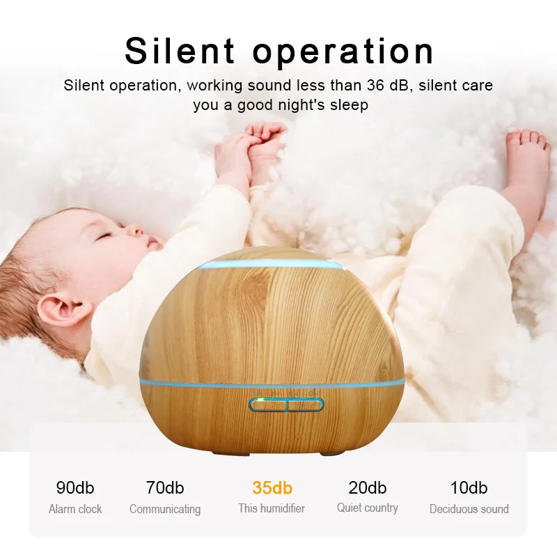 Высокое качество USB Электрический аромадиффузор деревянный ультразвуковой