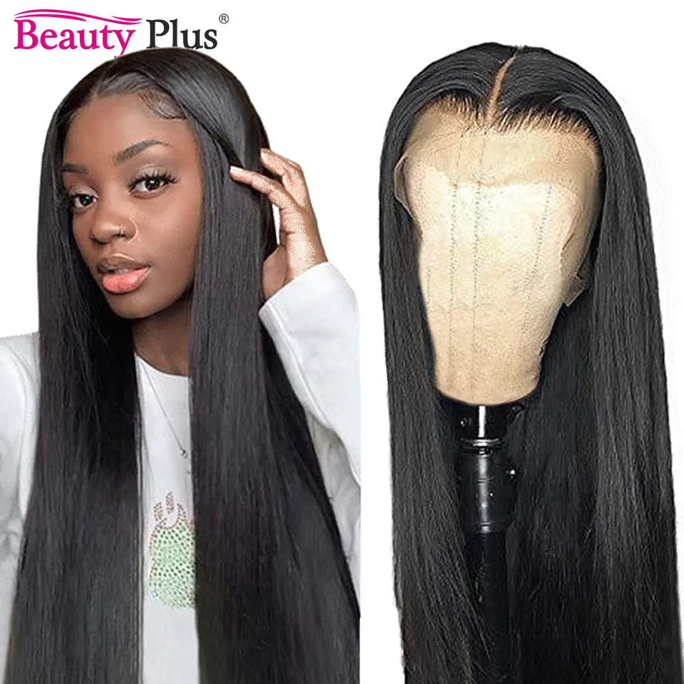 

180% прямые волосы, прозрачные фронтальные парики на сетке для женщин, человеческие волосы 100%, Remy, бразильские T-образные фронтальные парики на сетке, 30, 32, 34 дюйма