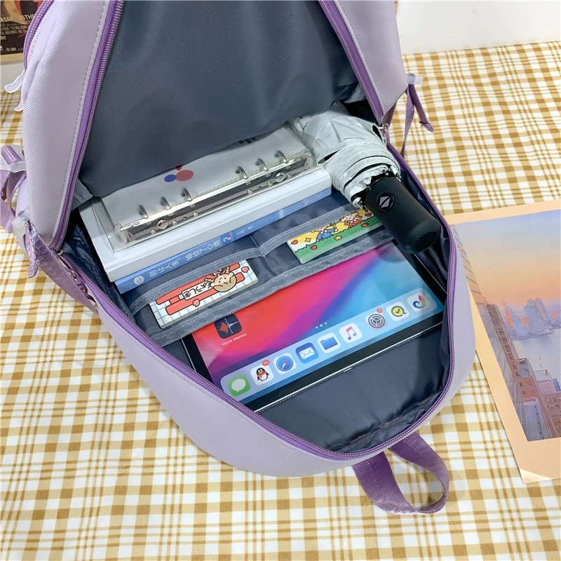 

Cute Female Backpack for Women Waterproof Oxford Rucksacks Preppy Style Back Pack Korean Girls Large Capacity School Bag Mochila