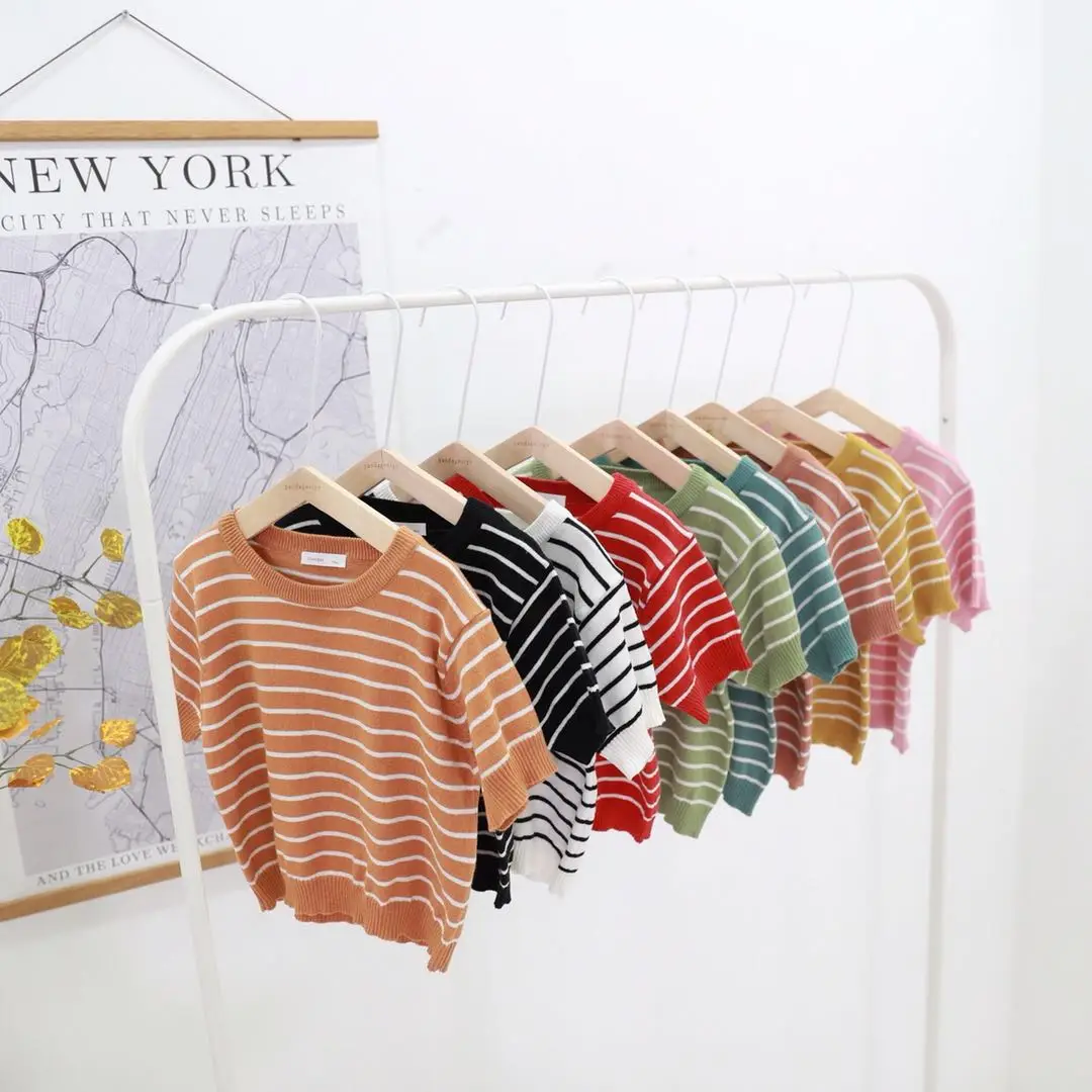 Трикотажная одежда для мальчиков унисекс свитер девочек футболки костюм детская