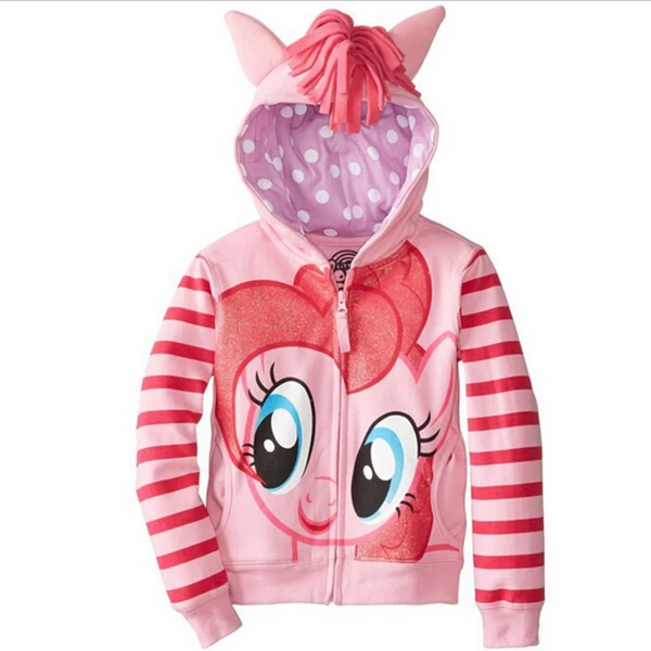 Пальто для девочек Осенние плюшевые толстовки с капюшоном рисунком кролика