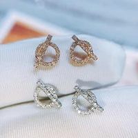 2021 new trend geometric pig nose unusual stud earrings for women original quality earrings fashion earings korean jewelry