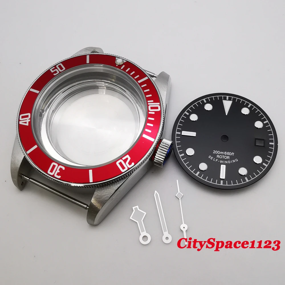 41 мм Corgeut Мужские механические часы Чехол циферблат Руки Водонепроницаемый 316L SS