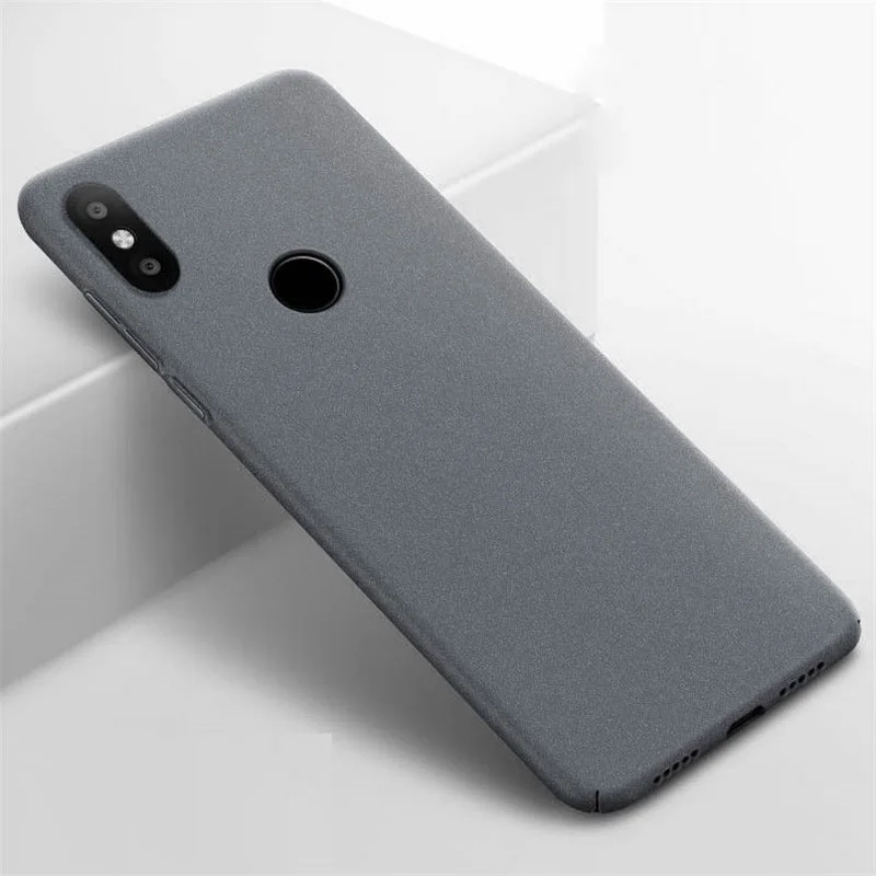 Роскошный тонкий чехол для телефона Xiaomi Redmi Note5 Pro 6 6A чехол s Жесткий PC пластик песчаник матовая задняя крышка для Redmi S2 Y2 6A 6 Pro - Цвет: Серый