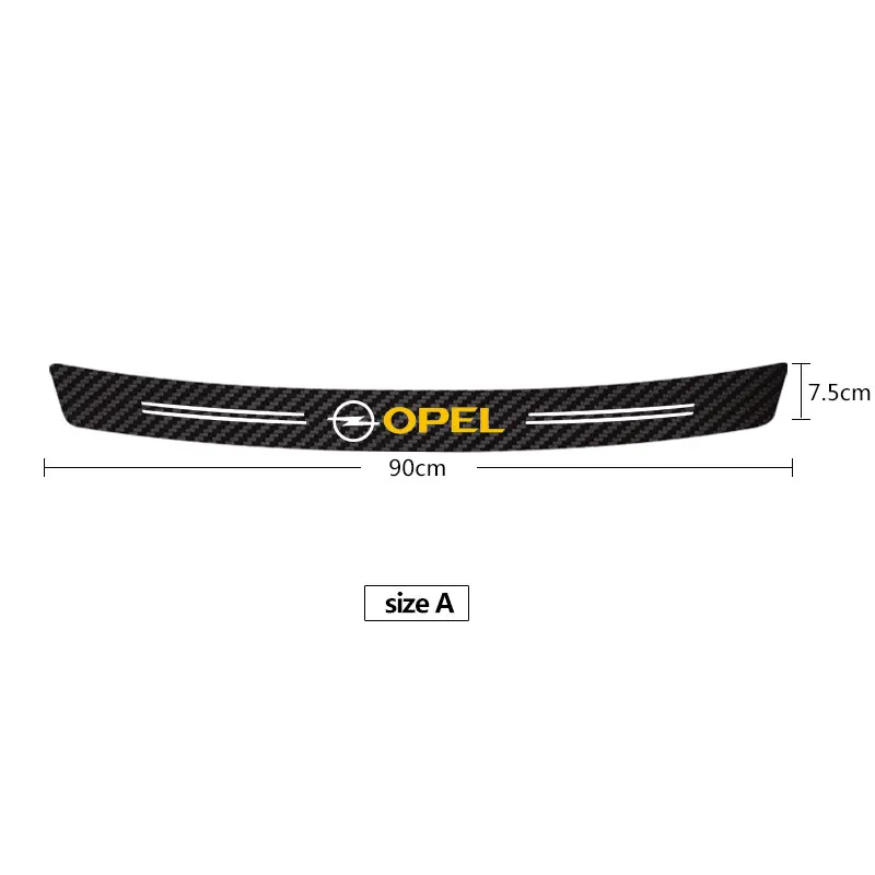 Наклейка из углеродного волокна на задний бампер автомобиля Opel Astra J H G K Insignia Corsa D B
