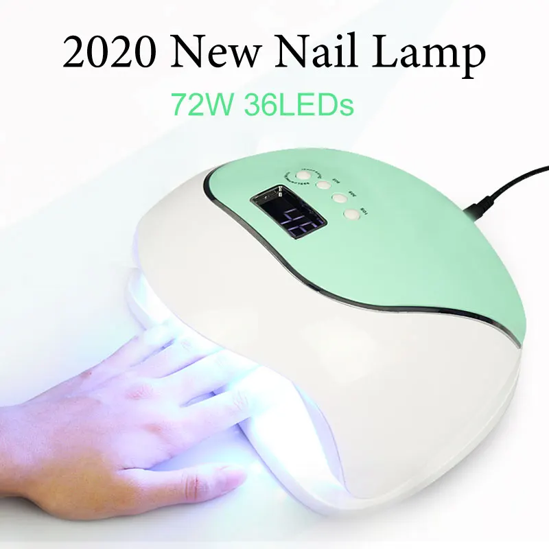 

Nail Dryer 36LED Cure for Gel Nail Polish With Smart Auto Sensor 10s/30s/60s/99s Time Setting for Manicure Nail Art UV Lamp