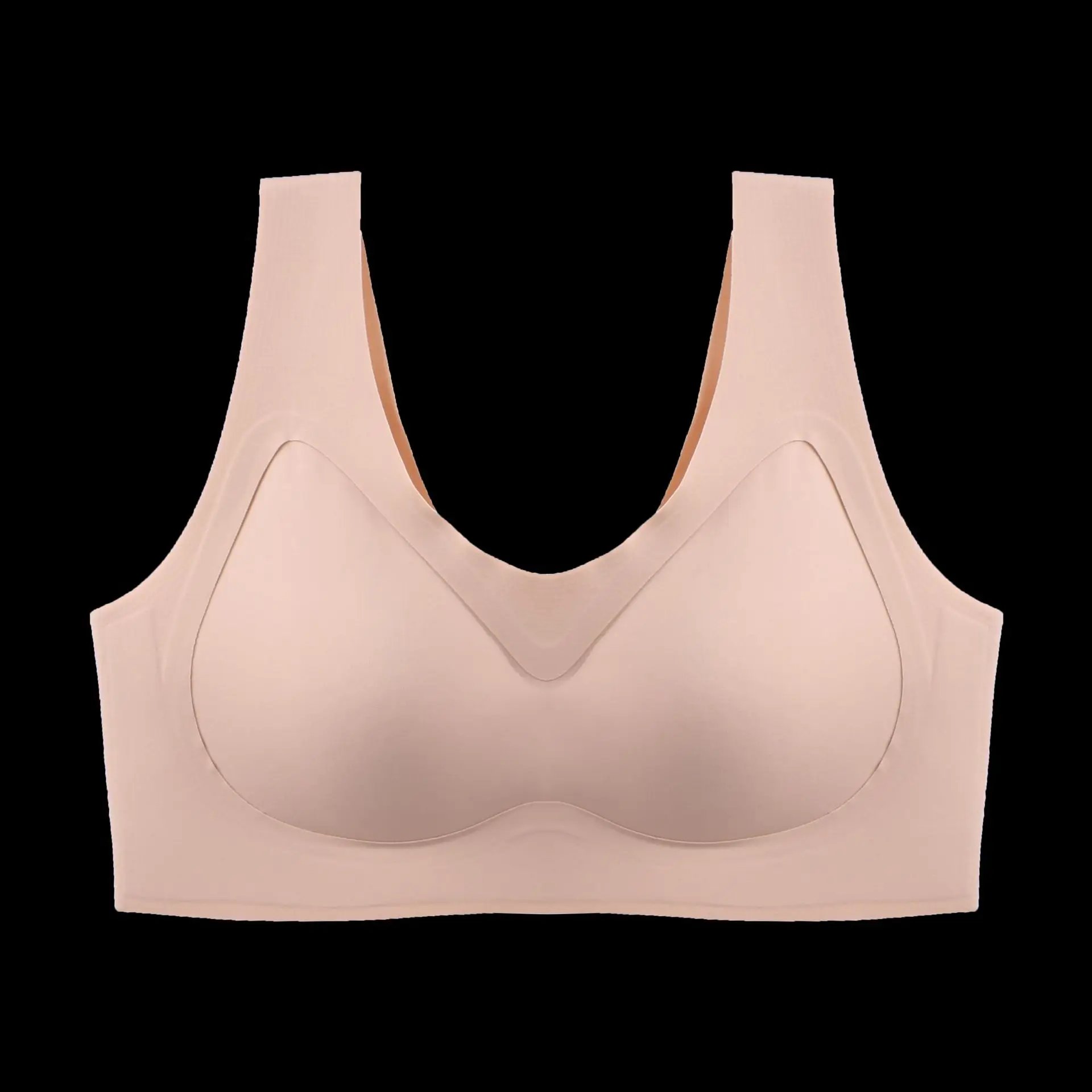 

Push Up Bra Underwear for Woman Seamless Gathered Back Closure Non-Convertible Straps Sports Sleeping Bralette Lingerie New 2021