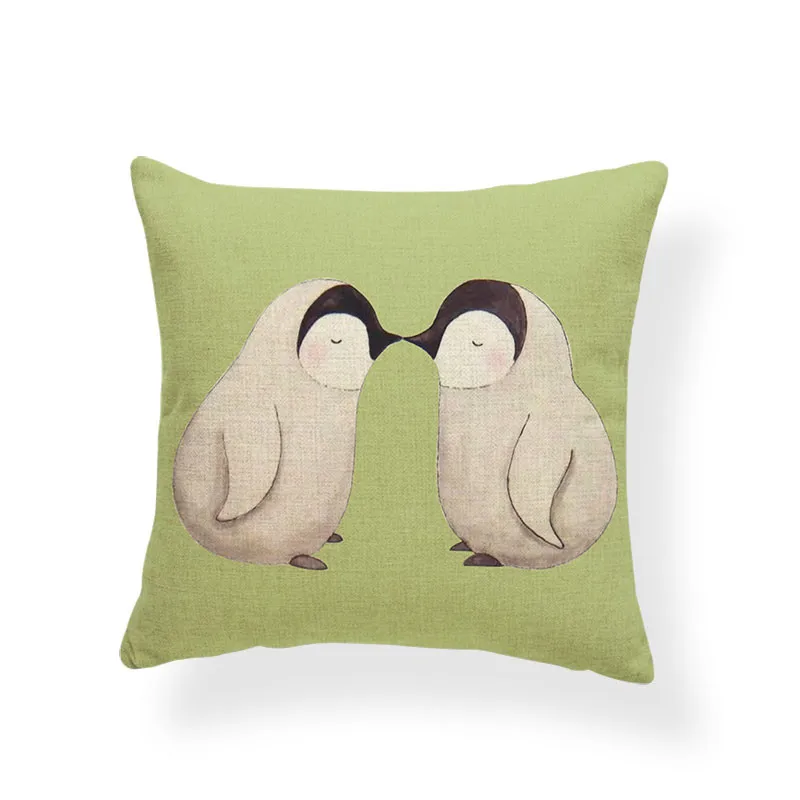 Мультяшная подушка-пингвин чехол зимняя рождественская подушка музыкальная