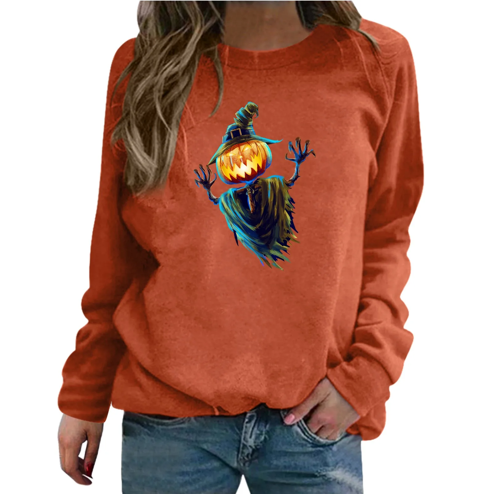 

Женская толстовка в стиле Харадзюку, милый свитшот с длинными рукавами и принтом черного кота на Хэллоуин, Повседневная Блузка, пуловер, вес...