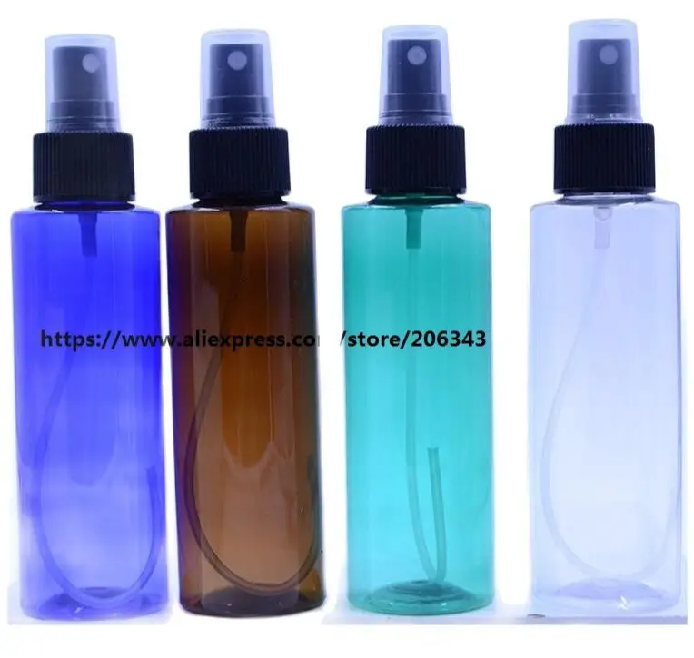 Пластиковая бутылка из ПЭТ 120 мл несколько цветов с пластиковым распылителем для
