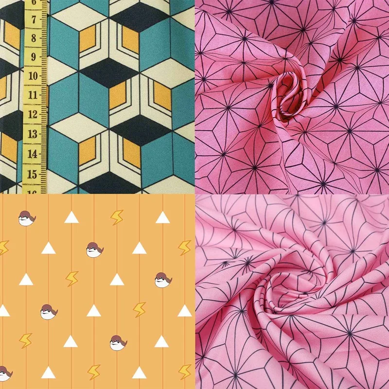 

100*150cm DIY Fabric Animation Ghost Slayer Peripheral Polyester Fabric Fabric Hand-sewn Crafts Handmade Patchwork