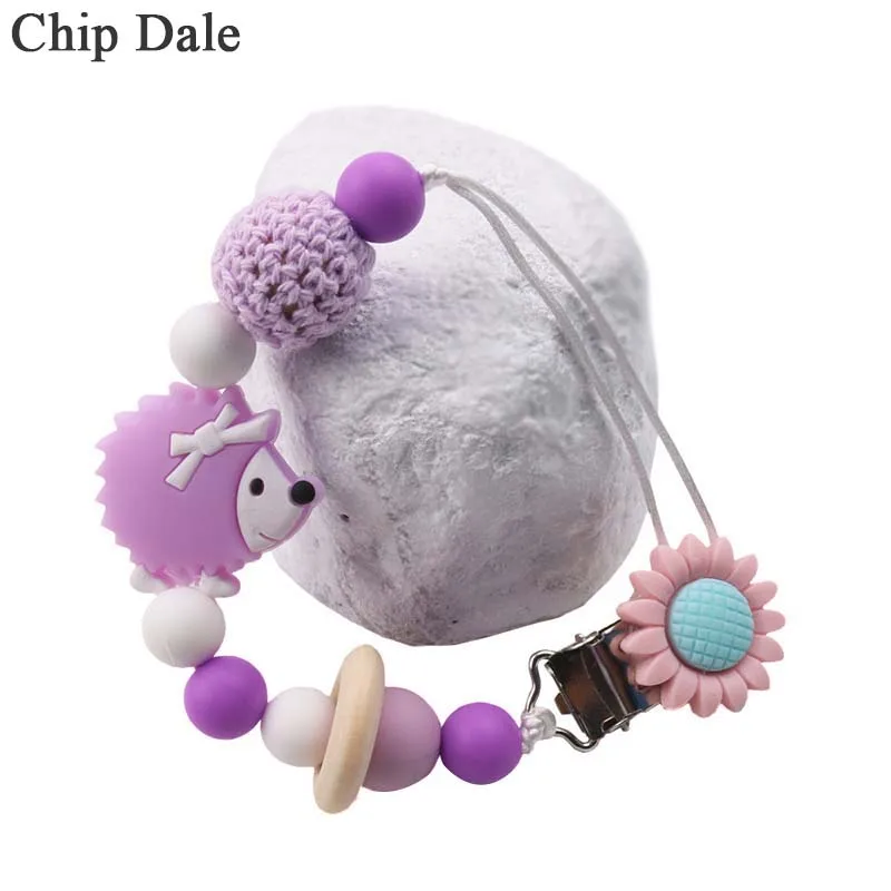 Чип и Дейл детская подставка цепочка пищевой класс ежик силиконовые бусины