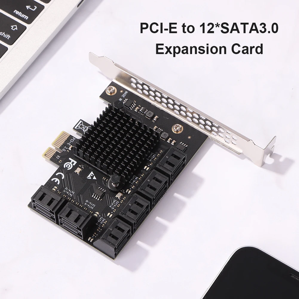 

Адаптер SA3112J PCIE, 12-портовый PCI-Express X1 на SATA 3,0, плата расширения 6 Гбит/с, высокоскоростная плата расширения с/PCI-E X4 X8 X16