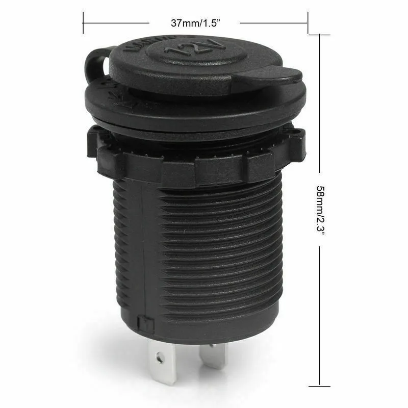

12V Car In-Line Socket Connector Motorcycle Marine Power Outlet Plug Waterproof Socket Plug