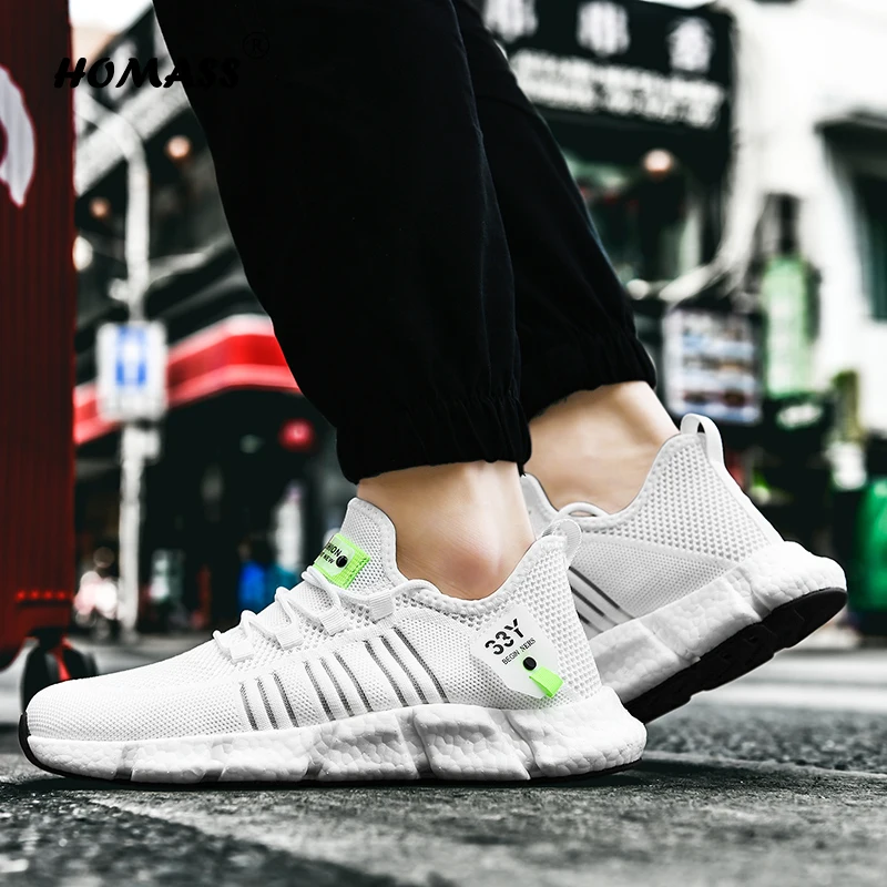 

Men's Shoes Popcorn combination bottom flying woven breathable casual men's plus size shoes