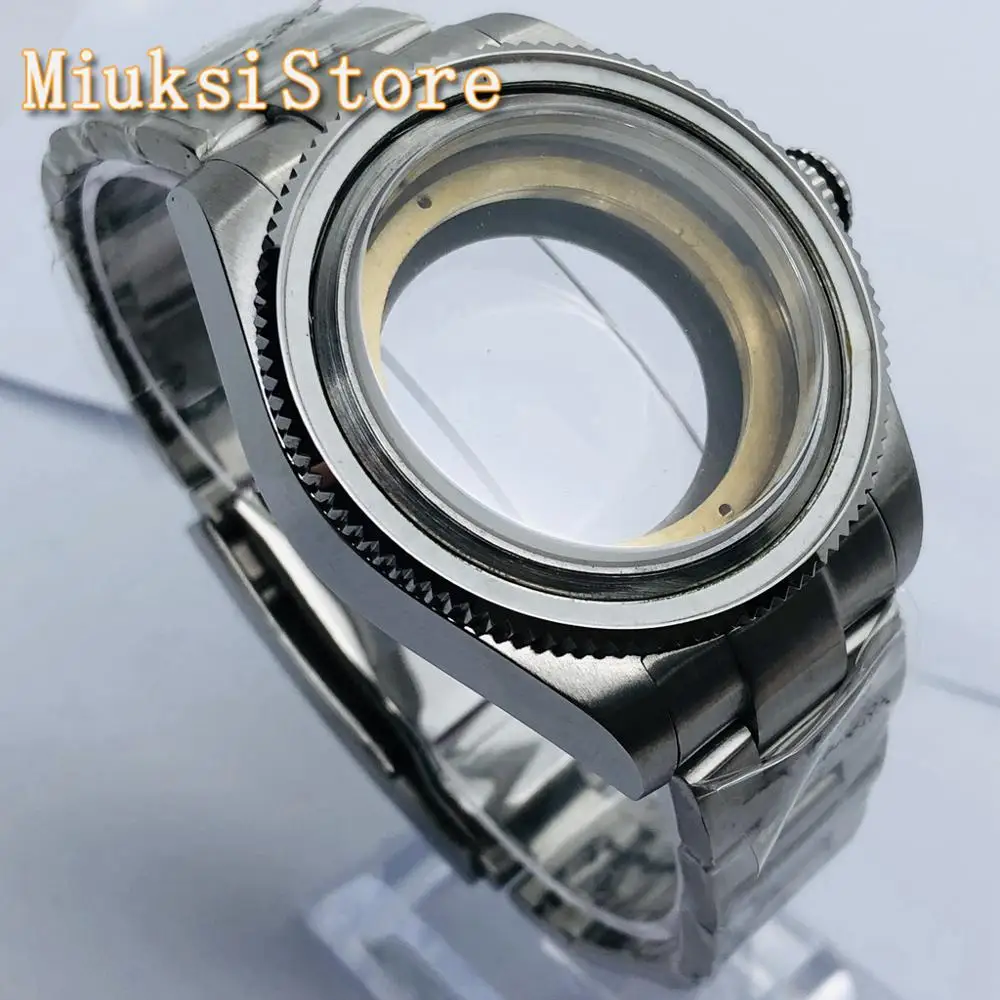 43 мм Серебряный чехол с сапфировым стеклом из нержавеющей стали подходит для NH35