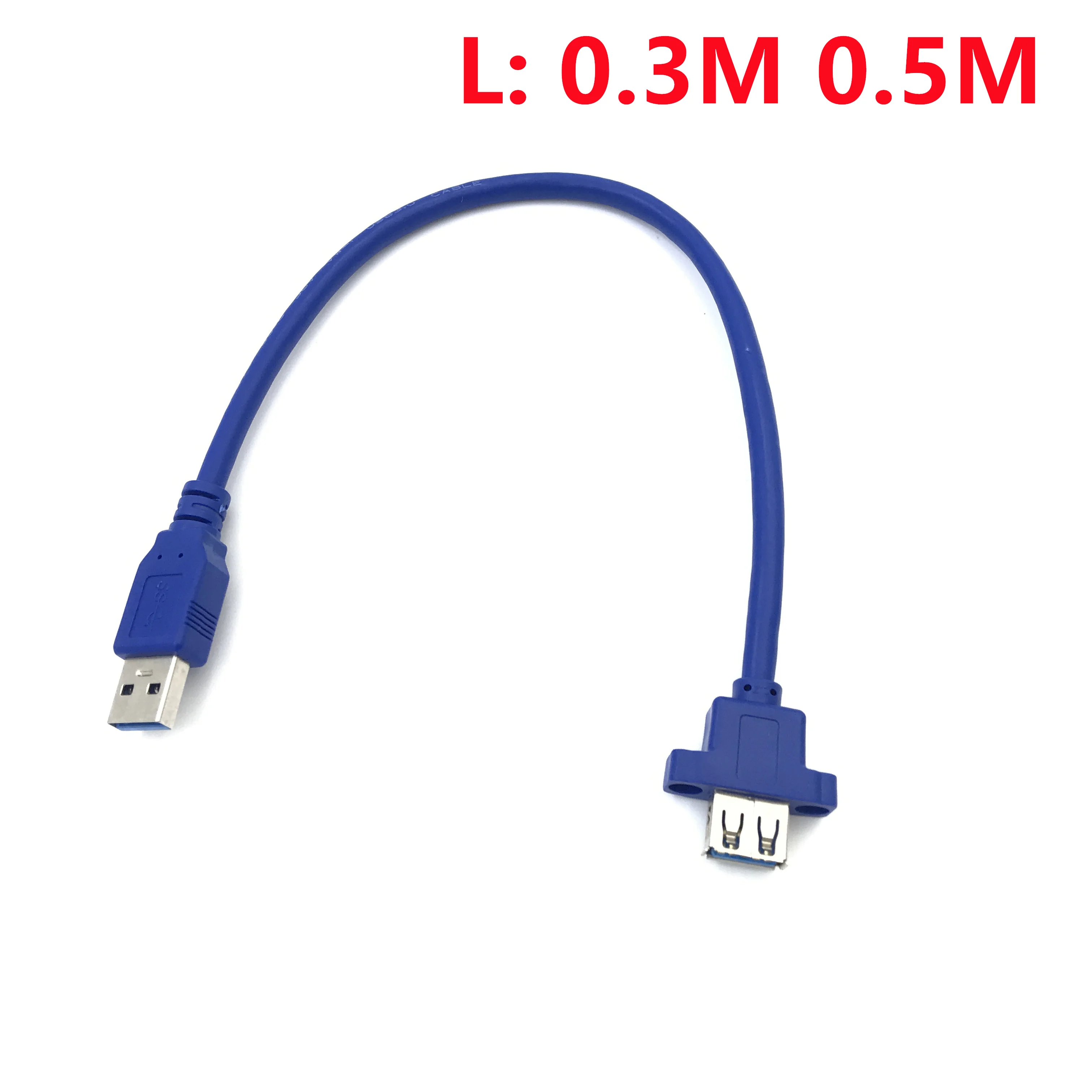 

USB Cable 3.0 Extension Male to Female extender cable cord Dual Shielded Screw Panel Mount 0.3M 0.6M 1M 1.5M 3M