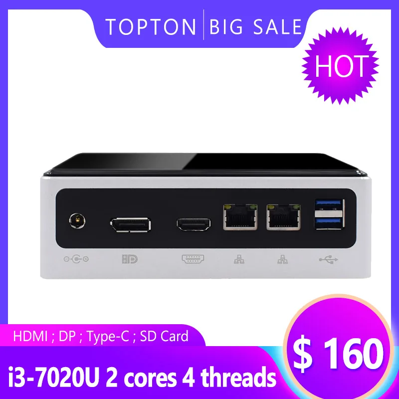 Мини ПК Intel Core i7 10510U 8550U 4 ядра 8 ниток Windows 10 двухдиапазонный WiFi Bluetooth 0 HDMI DP 4K 60Hz USB Type