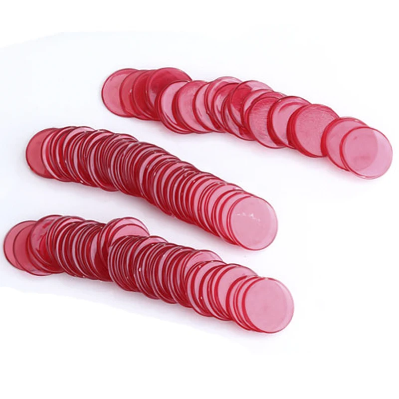 2x100pcs ct 3/4 дюйма Пластиковые чипсы для бинго детская игра | Спорт и развлечения
