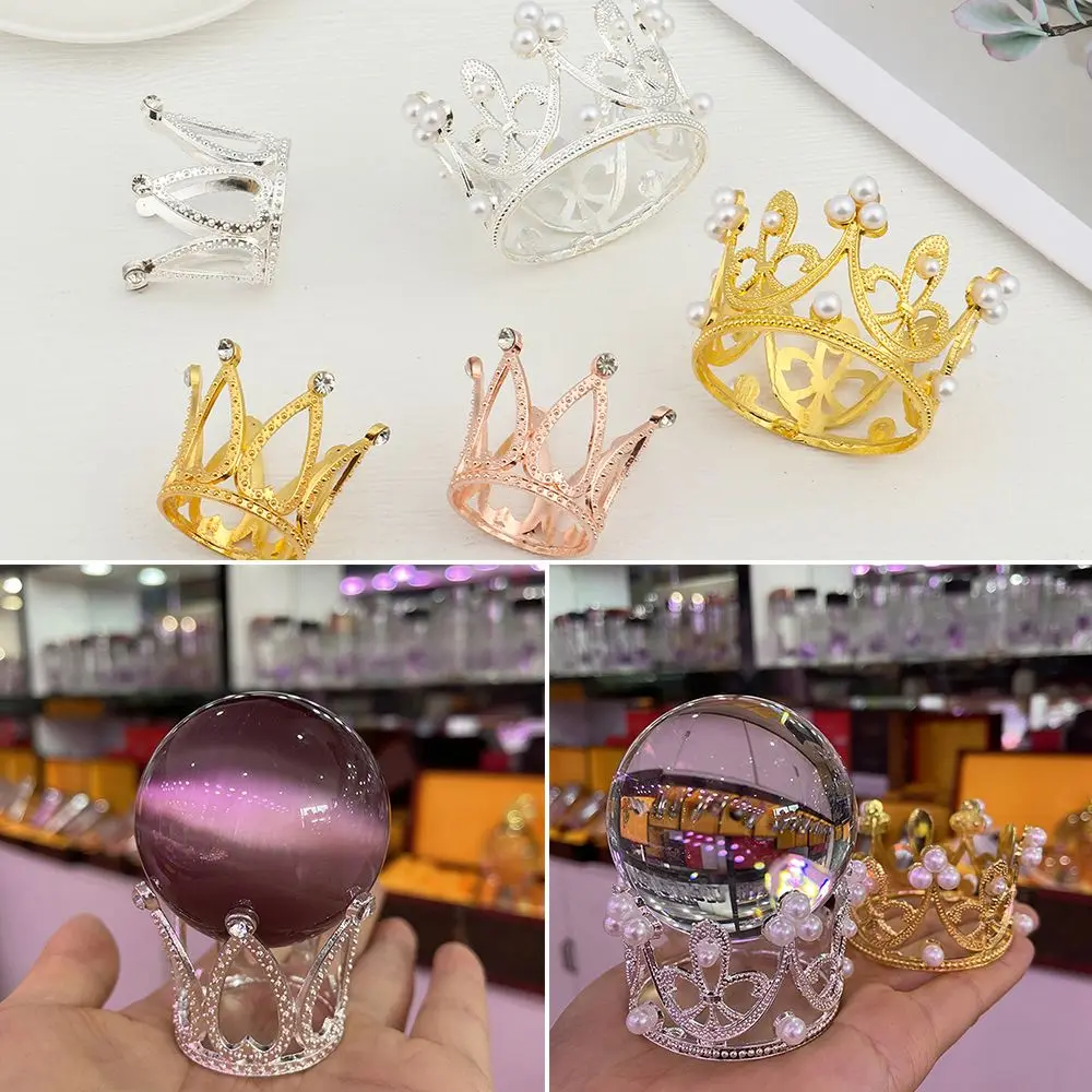 Украшения для ракушек ракушка корона держатель хрустального шара металлическая
