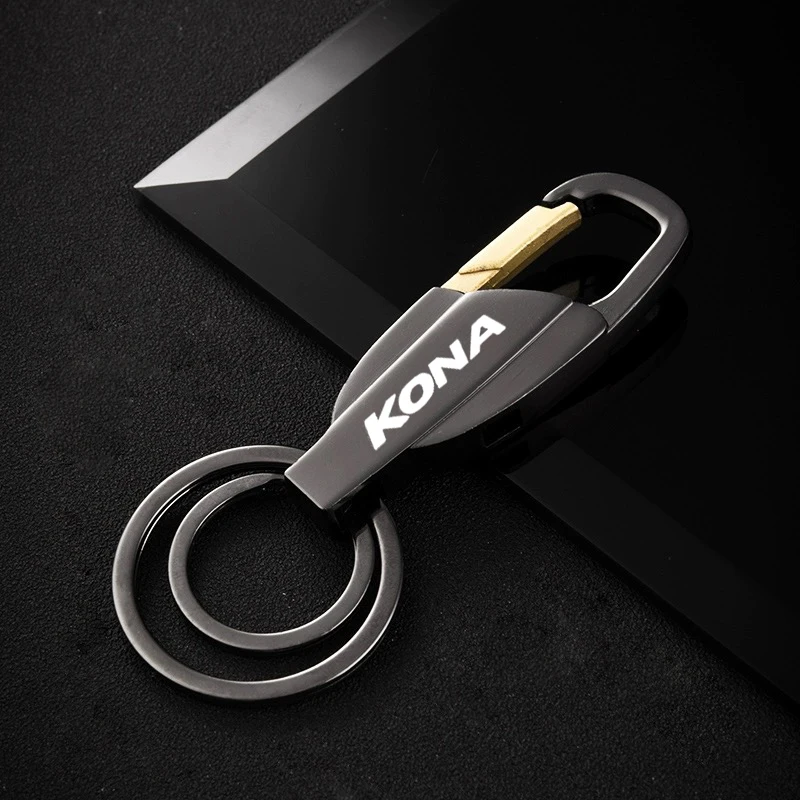 

Car Accessories Fashion Keychain Loops Trouser Buckle Key Ring Waist Belt Clip Metal Car Keychain for Hyundai kona 2019 2020