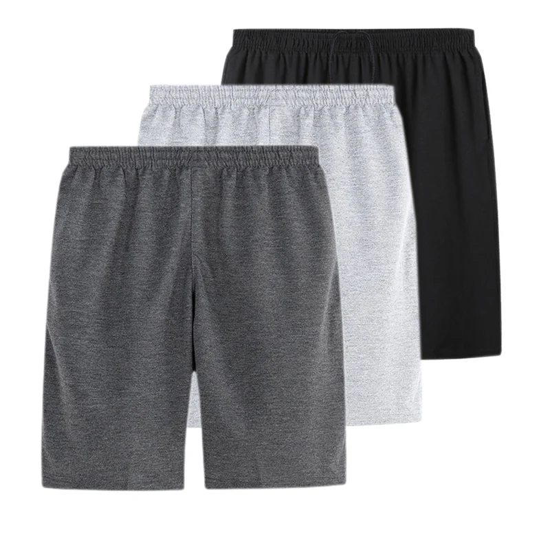 

2Pcs Shorts Men Pants 100%Cotton Men's Shorts Fashion Joggers Sweatpants Boardshort Bermuda Drawstring Breeches Beach Shorts