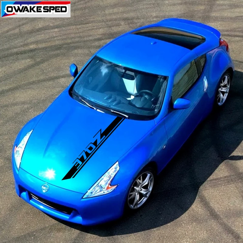 

Car Bonnet Sport Stripes For Nissan 370Z Racing Styling Carbon Fiber Vinyl Decal Auto Engine Cover Hood Decor Stickers