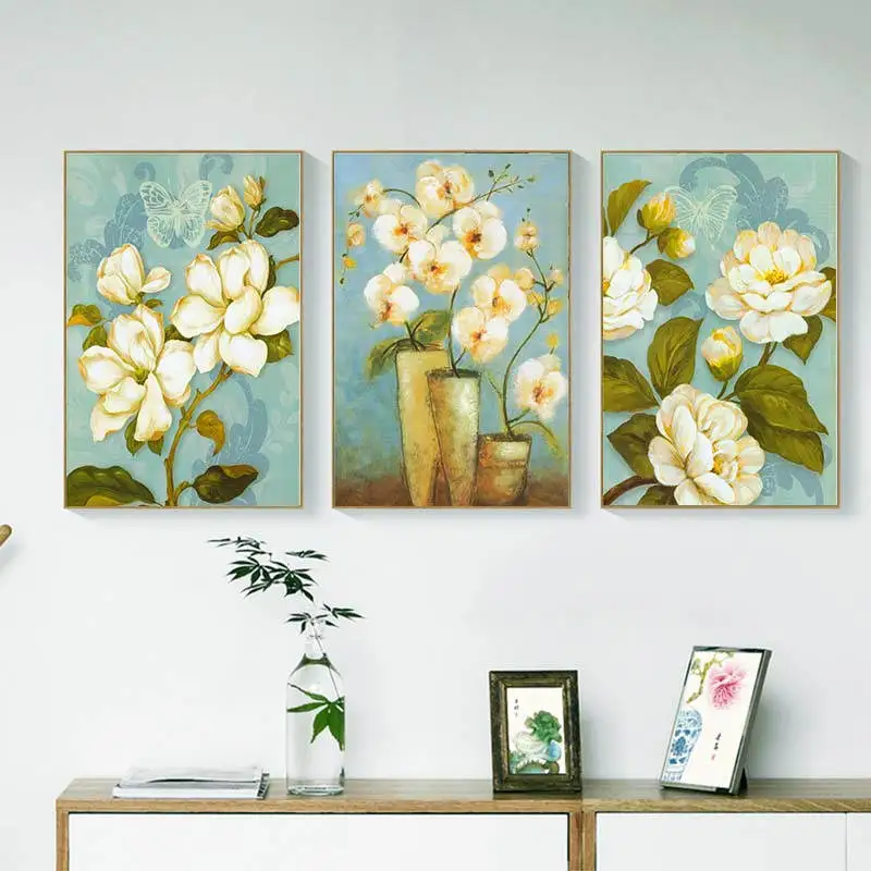 Классические романтические Белые пионы цветы холст картины галерея плакаты