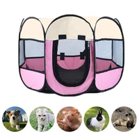 portable dog cage tent puppy kennel cat house octagon outdoor for removable and washable folding octagonal cage pet supplies