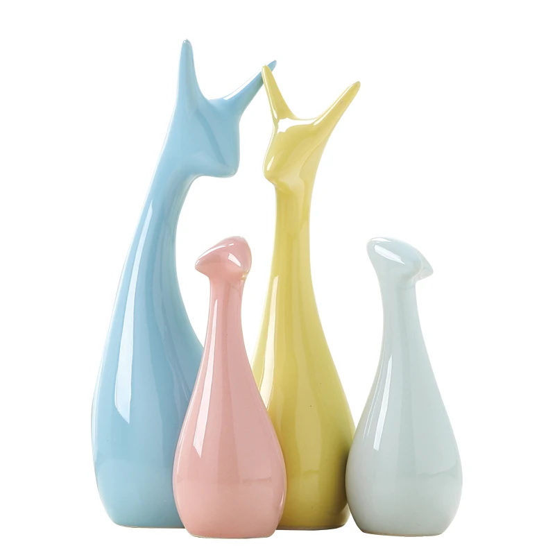 Современные керамические фигурки украшение для гостиной дома ремесла