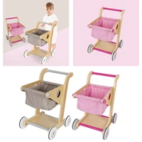 children handcart pretend role play simulation groceries shopping cart toys basket pre kindergarten gifts