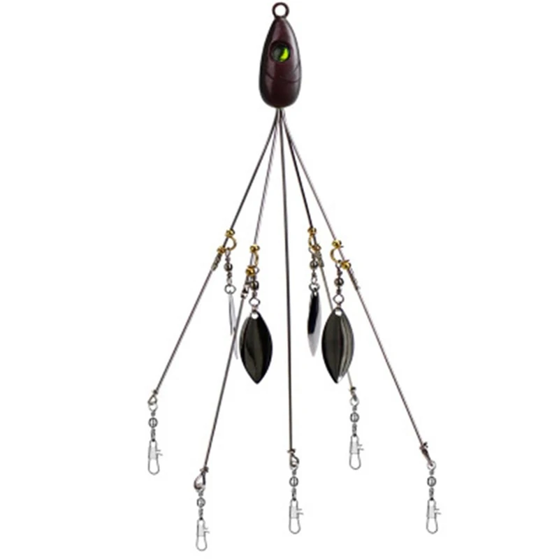 Несколько бронзовых морских рыболовных крючков 5 руки зонтик Алабама головки