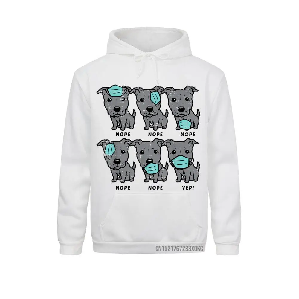 

Pitbull Wearing Mask Social Distancing Quarantine Dog Gift Hoodie Sweatshirts Holiday Newest Hoodies Vintage Clothes For Men