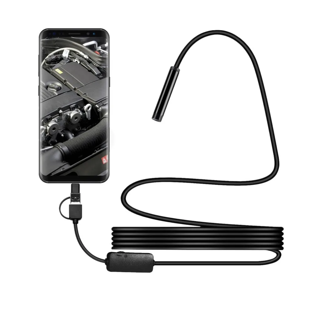 2/3. 5/5/10M 720P IP67 Android 8 мм микро Тип usb с портом типа c 3-в-1 компьютер эндоскоп бороскоп