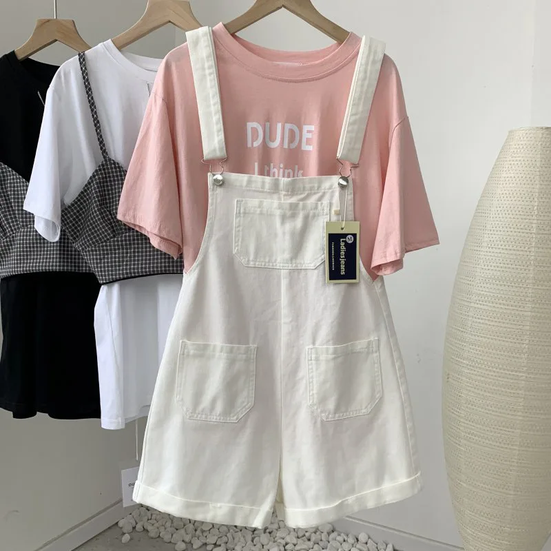 

Повседневный Комбинезон Harajuku BF wind ins с высокой талией и широкими штанинами