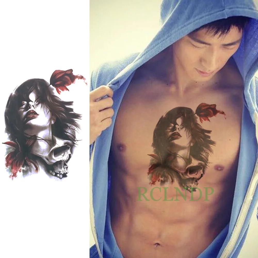 Водостойкие временные тату-наклейки робот-рука роза поддельные тату крутая