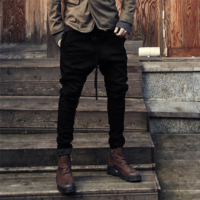 Мужские брюки из лоскутного материала повседневные Модные хлопковые сезон осень