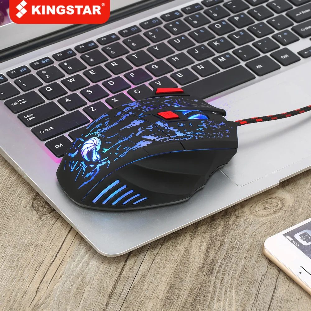 

Профессиональная оптическая Проводная игровая мышь с 7 кнопками, 5500DPI, USB, мыши с низким уровнем шума для настольного ПК, офиса, развлечений, н...