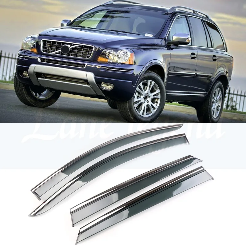 Для VOLVO XC90 2010 2011 2012 2013 2014 пластиковый внешний козырек тенты на окна защита от
