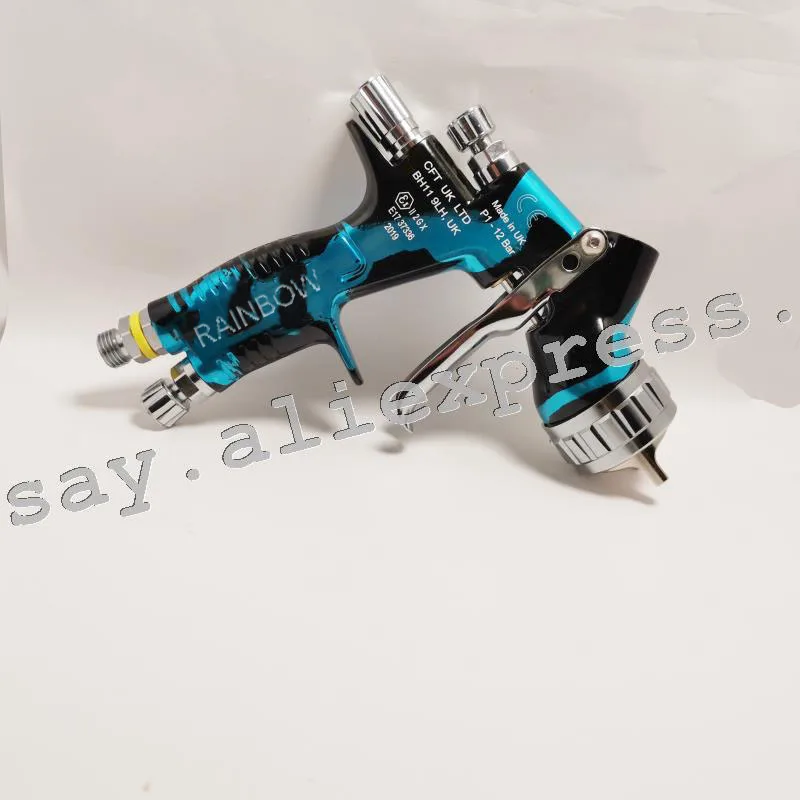

pneumatic gun Colourful GTI PRO LITE HVLP + deko Spray Paint Gun Fluid Tips 1.3mm tips with tank Car Paint Tool Pistol Spray Gun